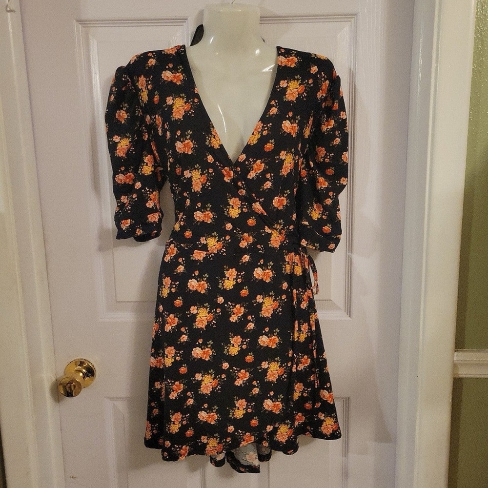 J For Justify Floral Wrap Dress